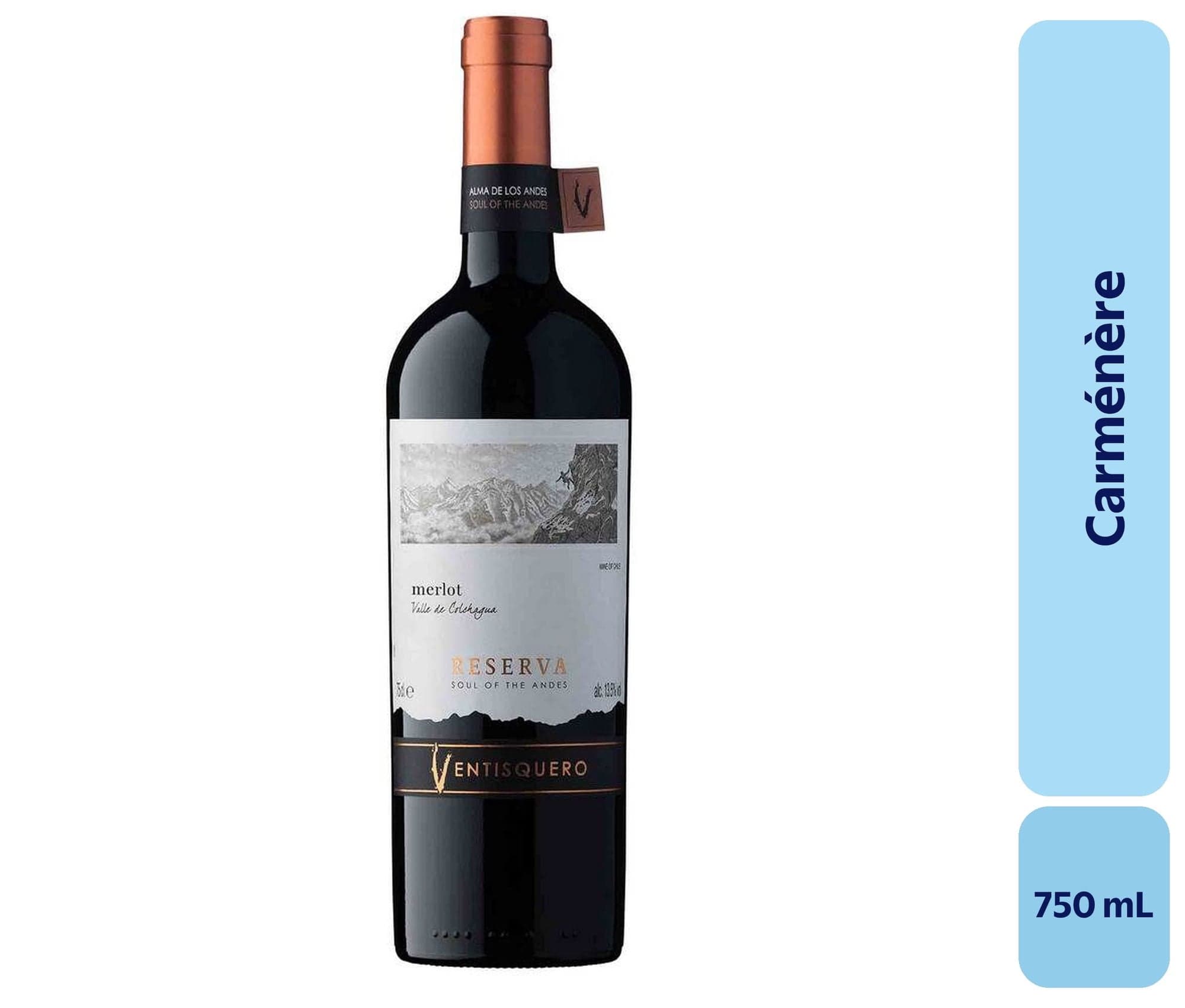 Vino Merlot Botella, 750 mL