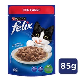 Alimento Humedo Gato Adulto Sabor Carne Pouch, 85 g