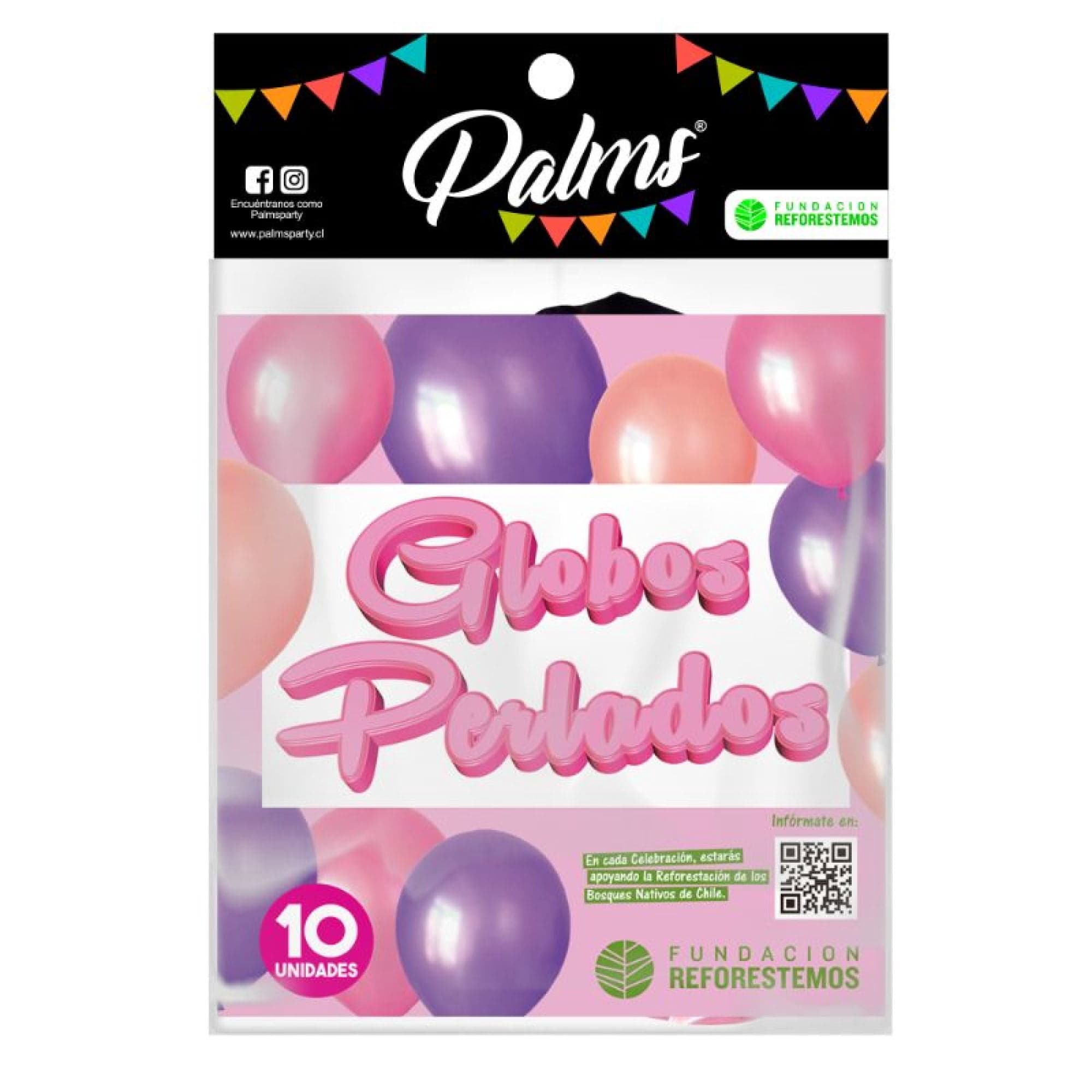 Set 10 Globos Perlados Nina, 1 Un