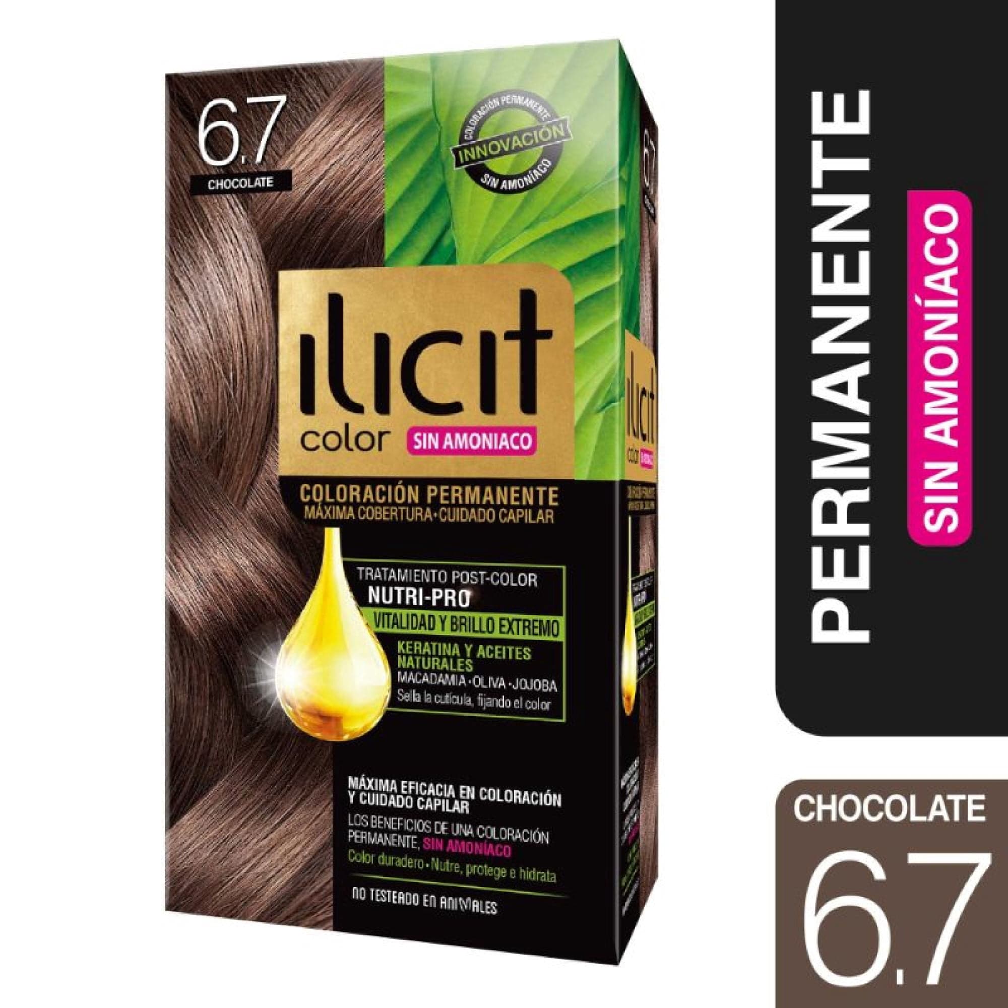 Coloracion Ilicit Permanente Sin Amoniaco 6.7 Chocolate