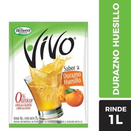 Jugo en Polvo Libre de Azucar Durazno Huesillo 8g Sobre