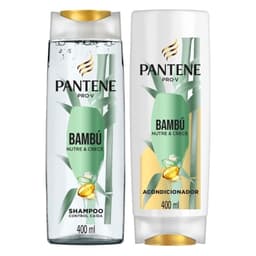 Shampoo Pantene y Acondicionador Bambu Nutre & Crece, 800 ml