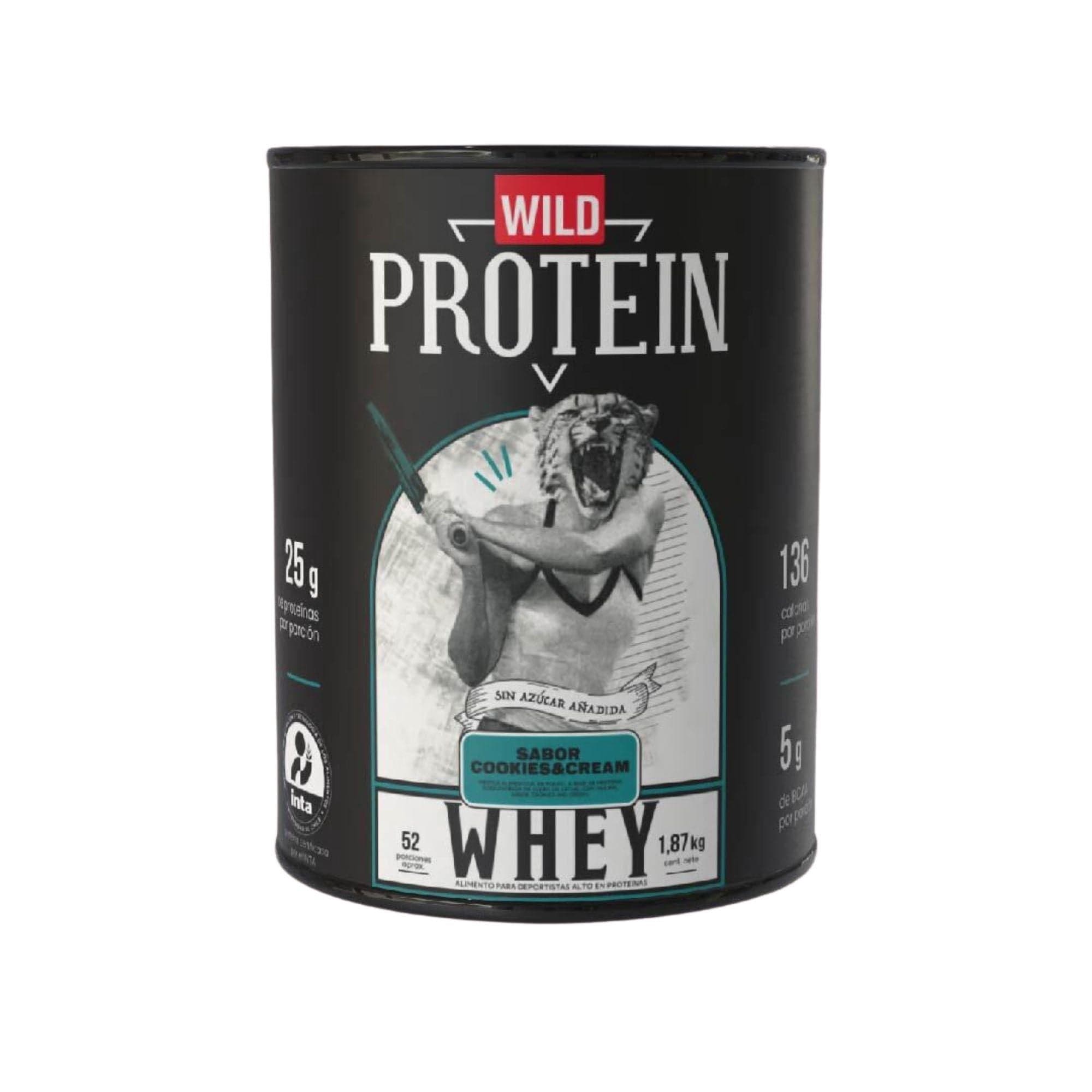Suplemento de proteina Whey cookies & cream tarro, 653 g