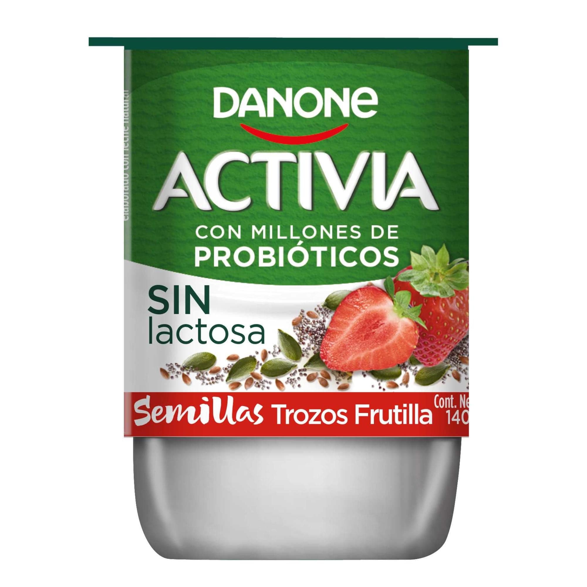 Yoghurt con Probiotico y Semillas con Trozos Frutilla Pote, 140 g
