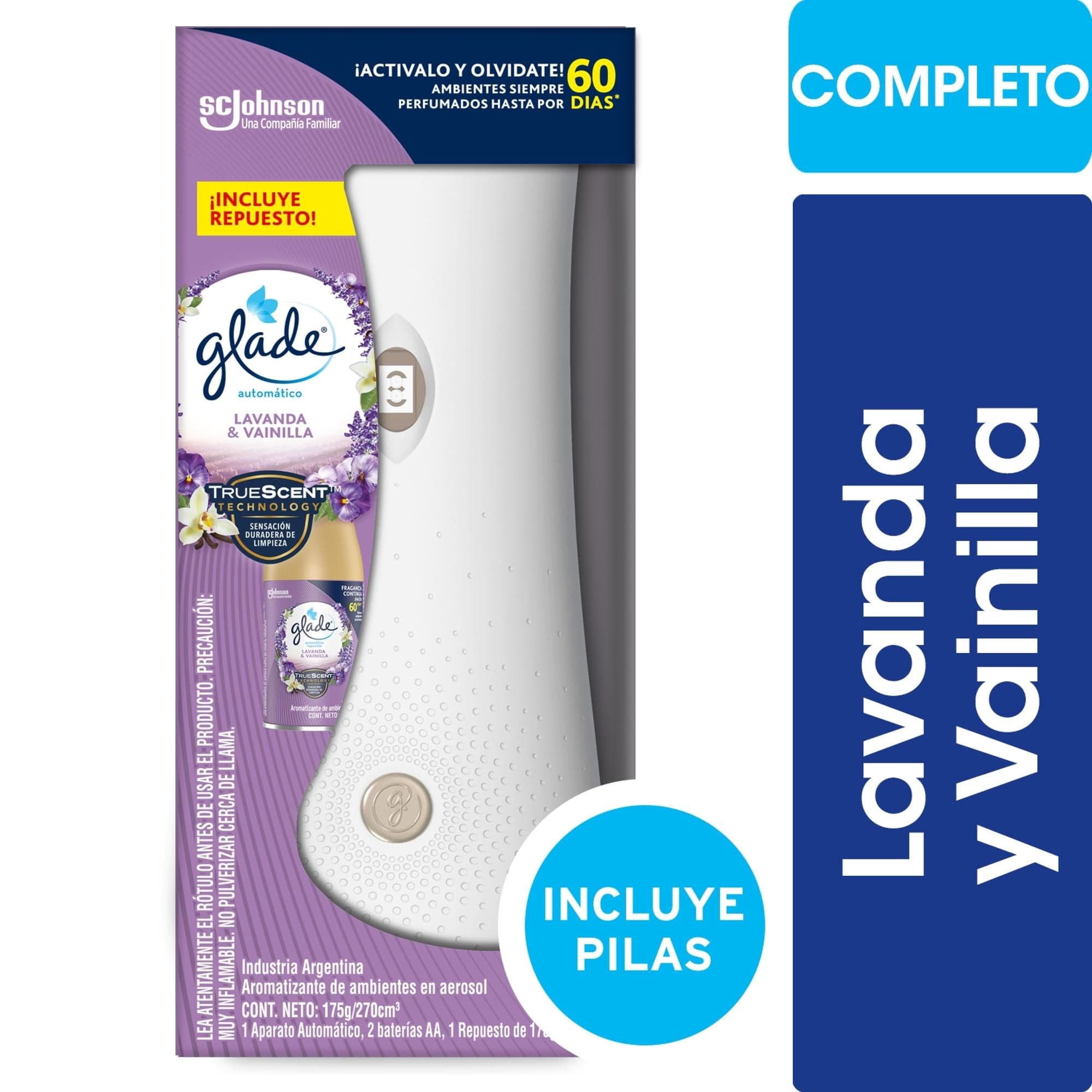 Aromatizante Ambiental Automatico Repuesto Lavanda y Vainilla Pack Caja, 175 g