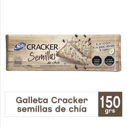 Galletas Cracker Semillas Chia Bolsa, 150 g