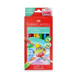 Lapices Acuarela Faber-Castell x12 + Sacapunta + Pincel
