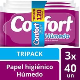 Papel Higienico Humedo 3 Paquetes 40 Un, 40 Un