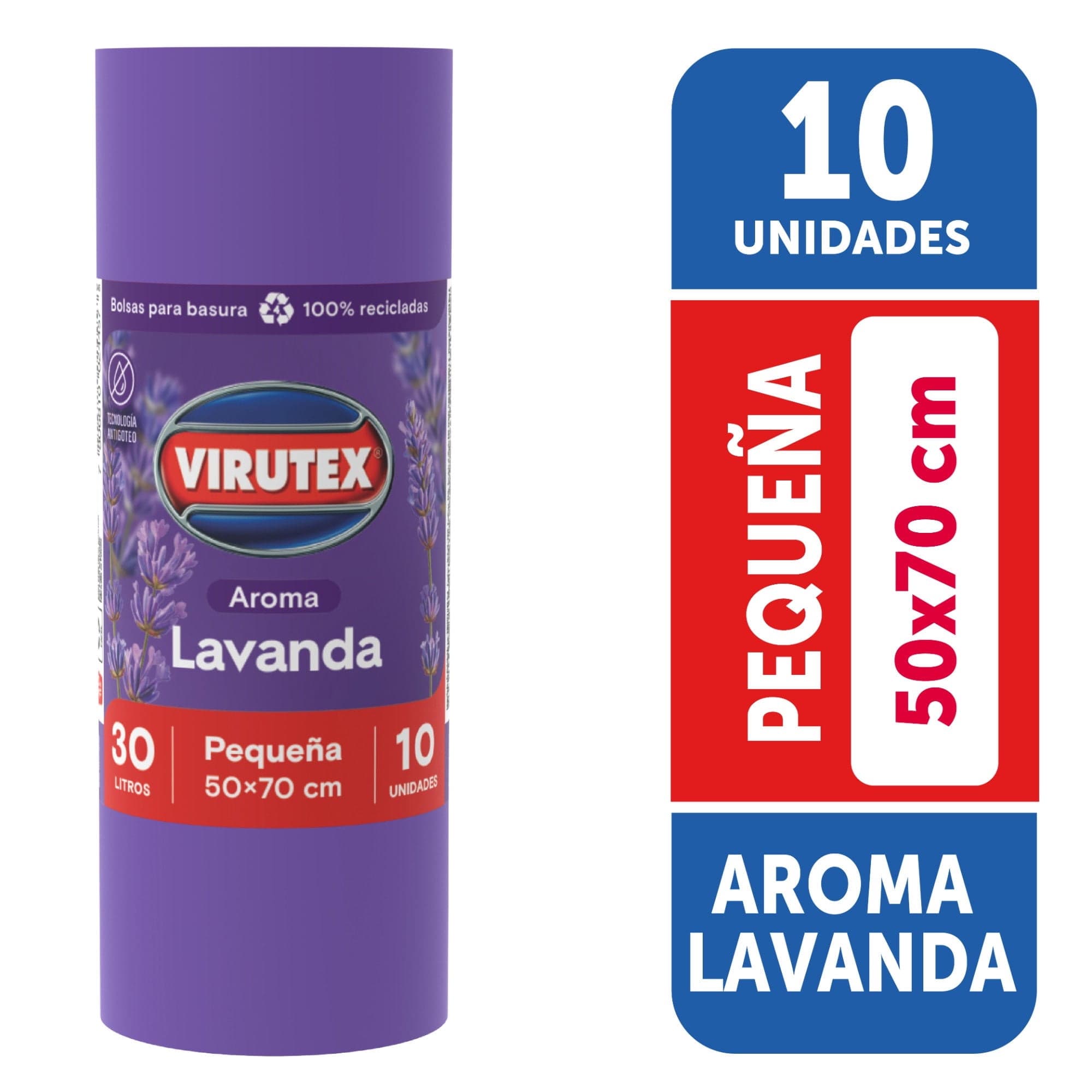 Bolsa de Basura Aroma Lavanda 50x70 cm Pequena, 10 Un