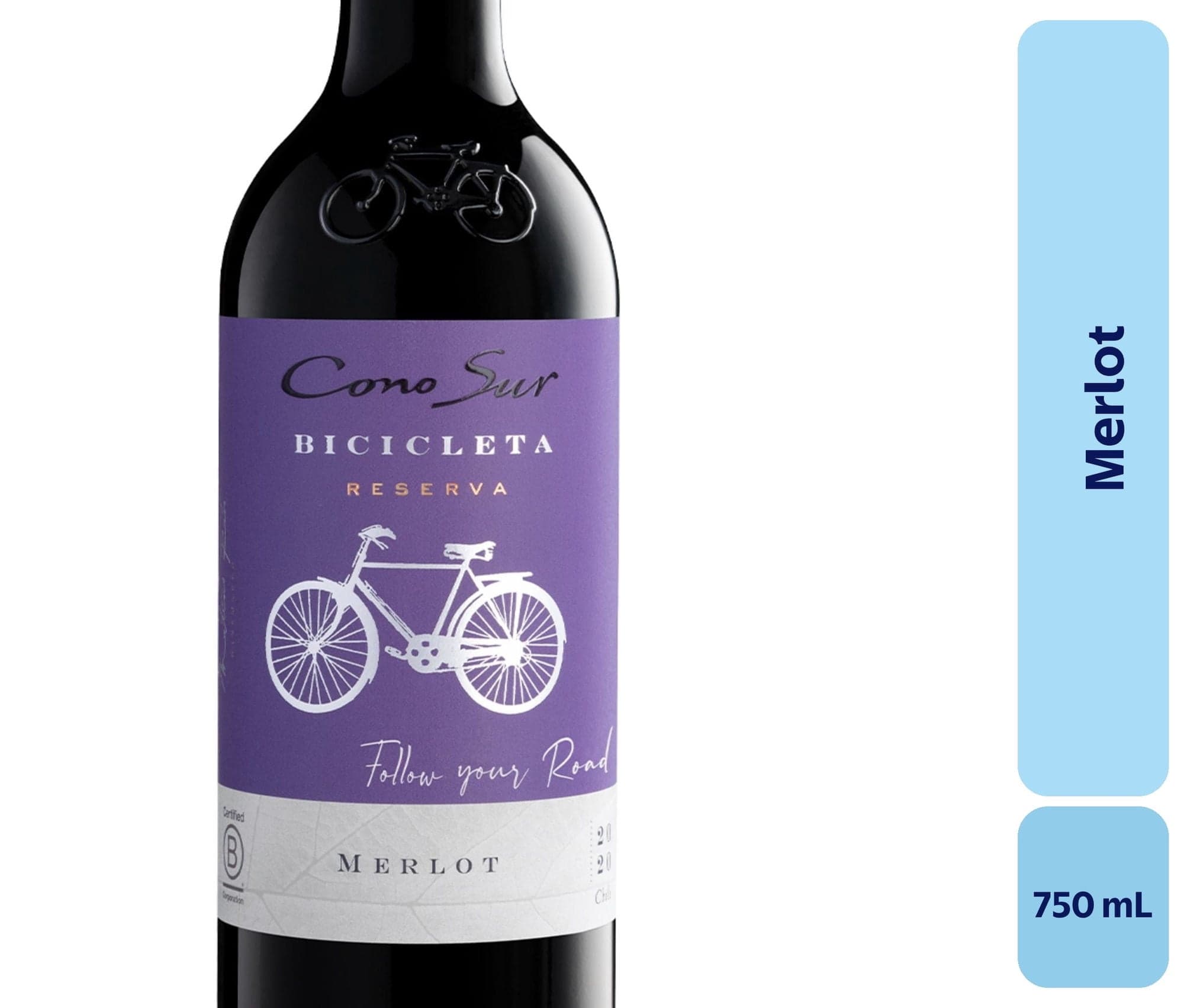 Vino Merlot Botella, 750 mL