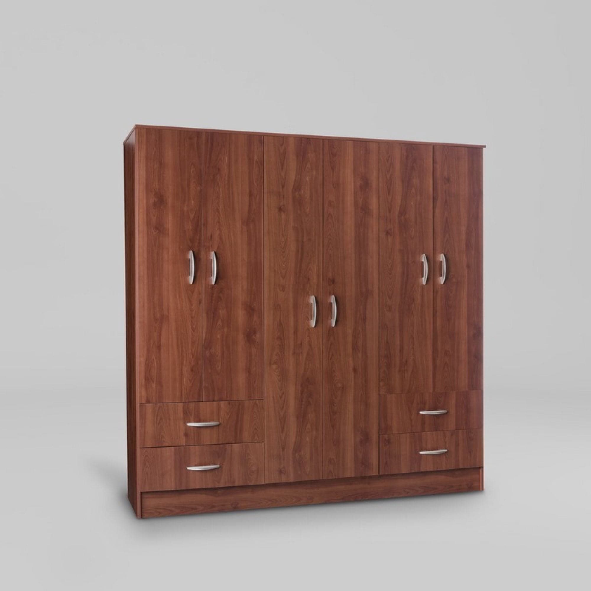 Closet Maipo 6 Puertas 4 Cajones Cerezo