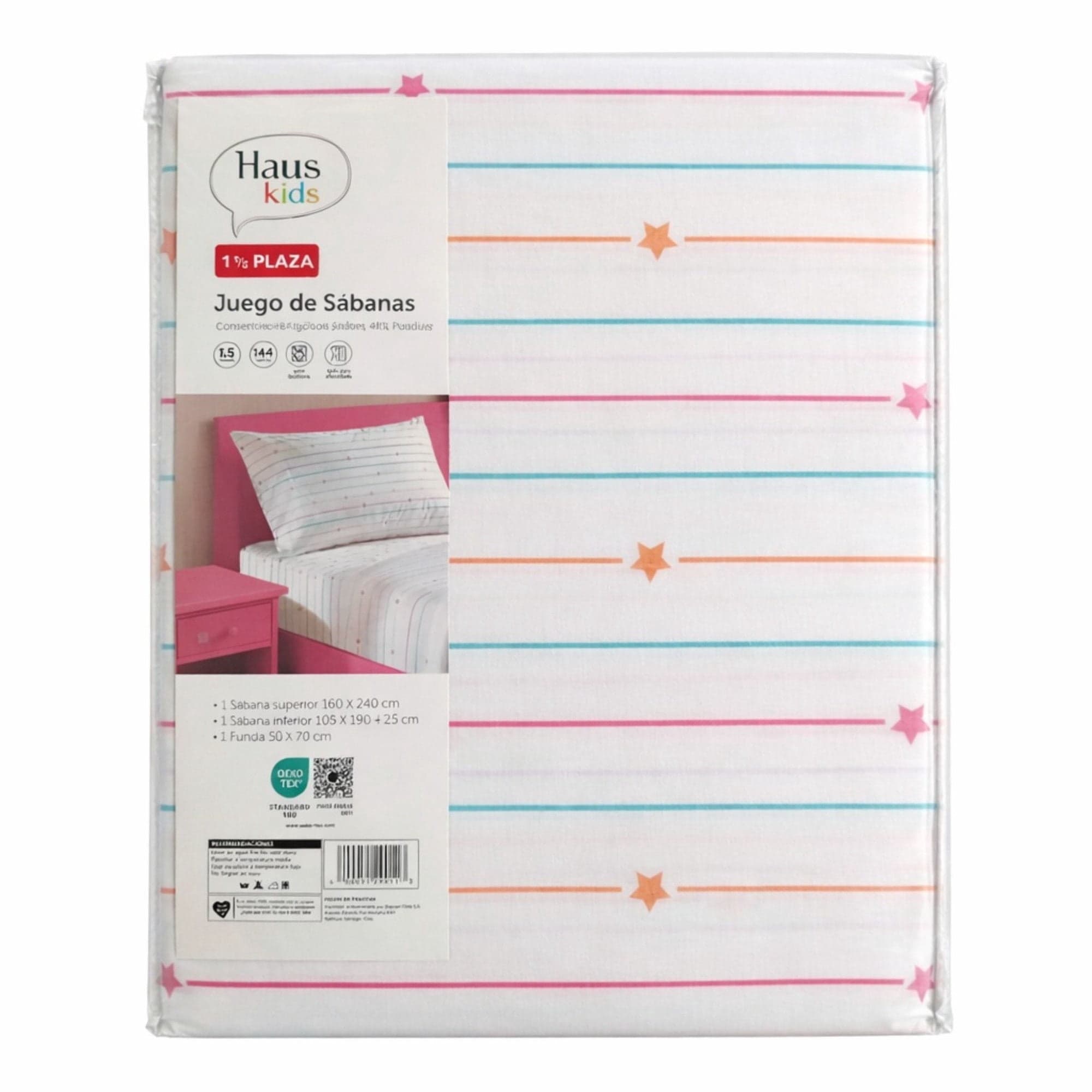 Juego de Sabanas Nina 144 Hilos 1.5 Plazas