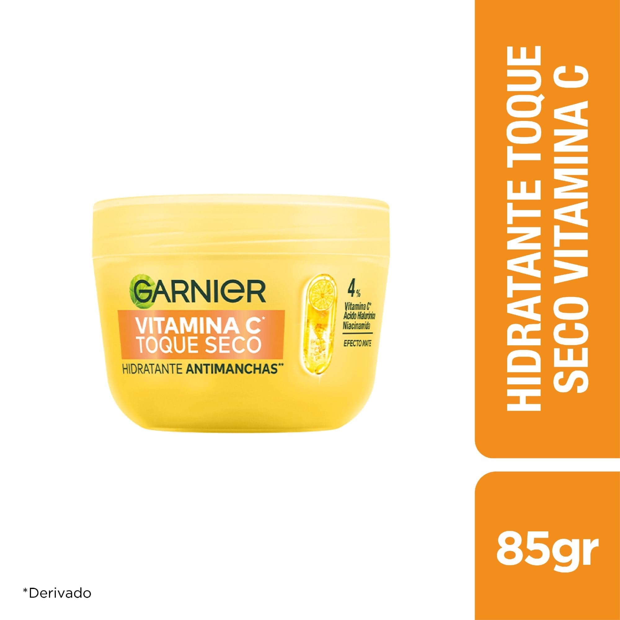 Crema Facial Garnier toque seco vitamina C, 85 g