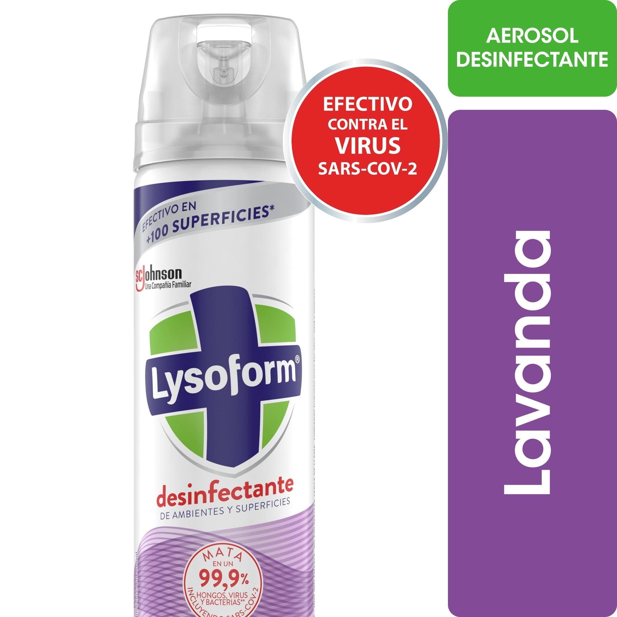 Desinfectante de Ambientes y Elimina Olores Lavanda en Aerosol Lata, 360 ml