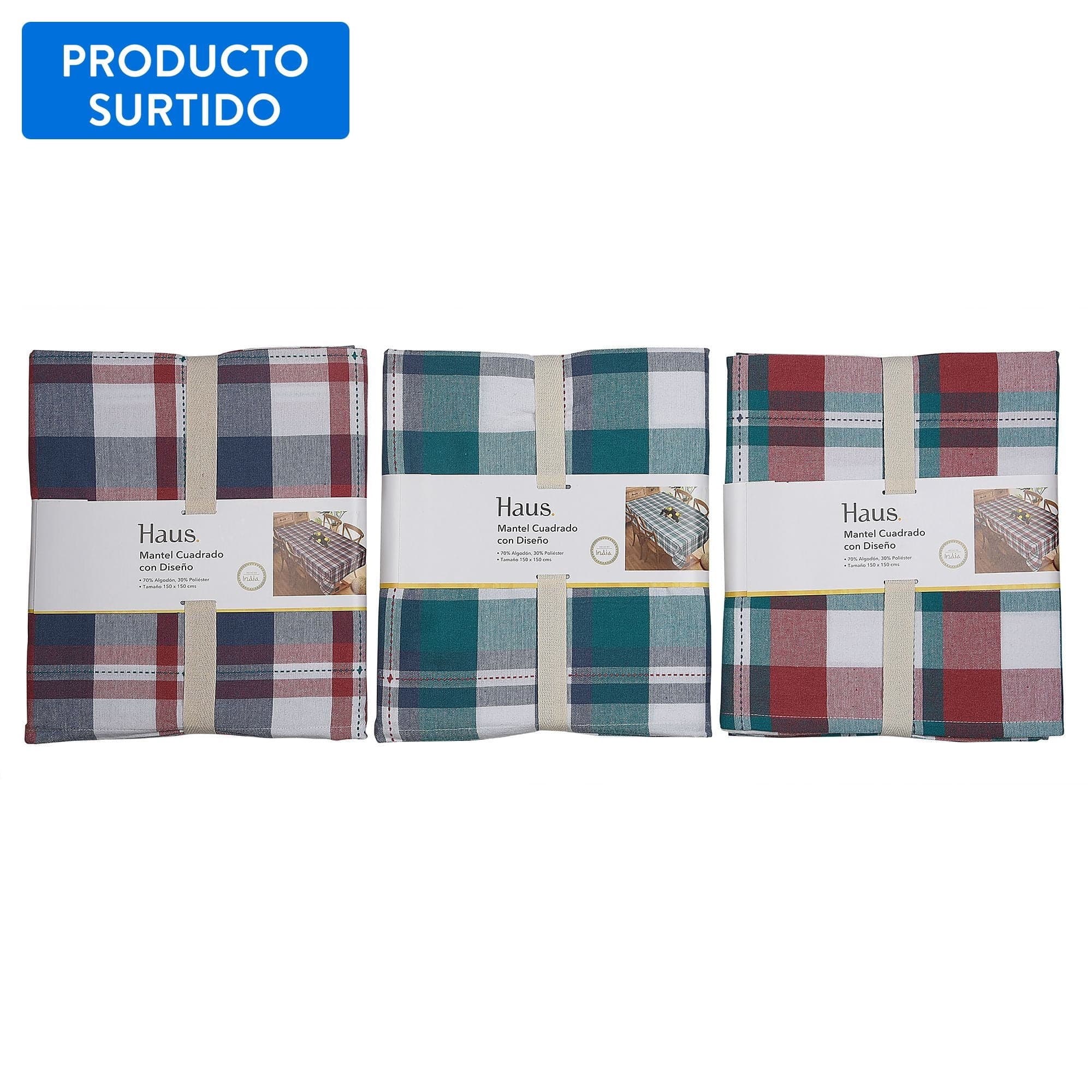 Mantel 80% Algodon 150cm Surtido