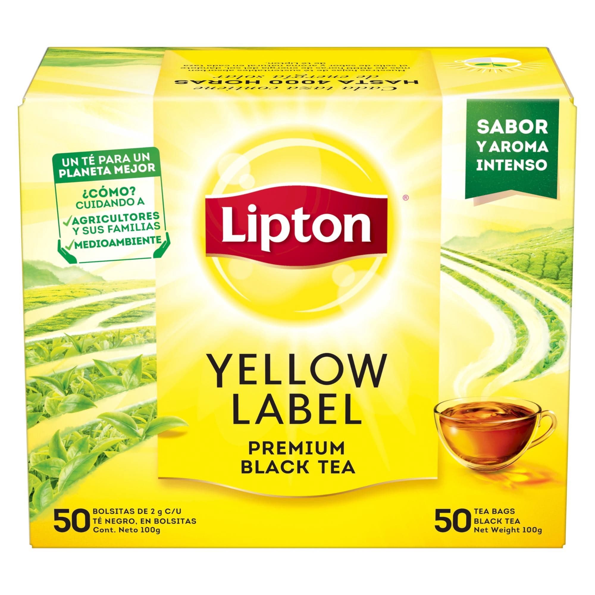 Te Negro Yellow Label Caja, 50 Un