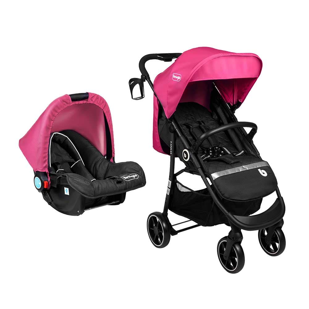 Coche Travel System Kansas Fuscia Bebeglo